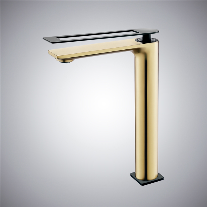 Fontana Forio Brushed Gold Deck Mounted Faucet